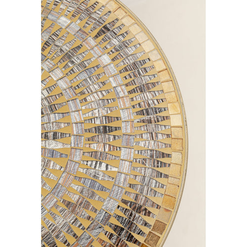 Kare Design Bijzettafel Clack Mosaic Ø35cm bruin
