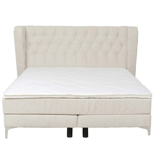 Kare Design Bed Boxspring Benito Moon - creme - 160x200cm - vtwonen shop