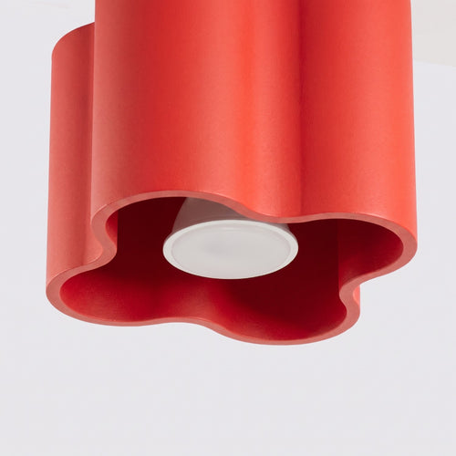 Sollux Lighting Plafondlamp OVIO 1 rood GU10 - 12x12x10cm