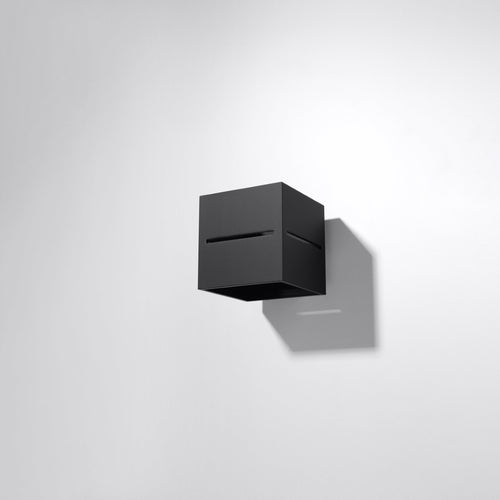 Sollux Lighting Wandlamp LOBO zwart - 10x12x10cm