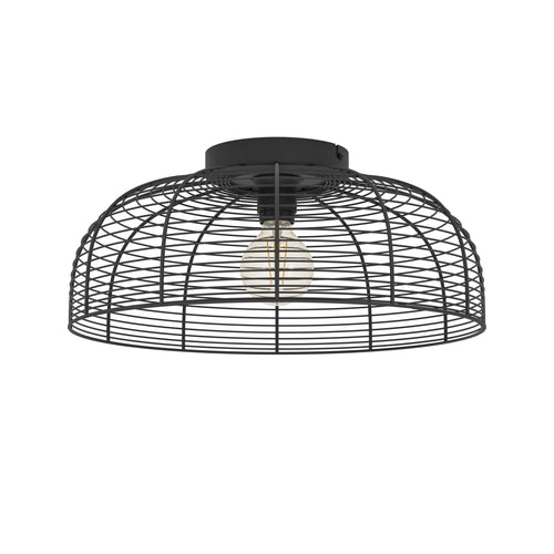 EGLO plafondlamp Rinroe - e27 - ø 45 cm - industrieel - metaal - zwart - vtwonen shop
