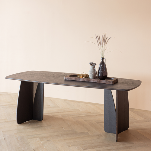 WOOOD eettafel Veere - Massief Eikenhout - Mystic Brown - 220 x 100