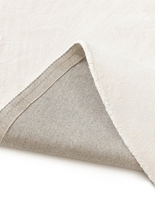 benuta viskose vloerkleed Nela - créme - ø 120 cm