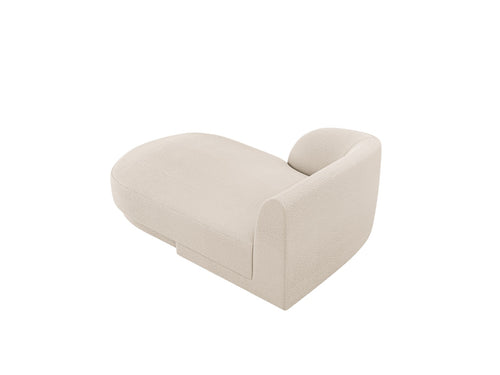 Micadoni linker meridiaan Miley 2-zits, boucle beige - 156x90x70cm