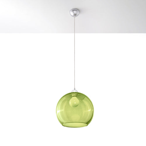 Sollux Lighting Hanglamp BALL groen - 30x30x120cm
