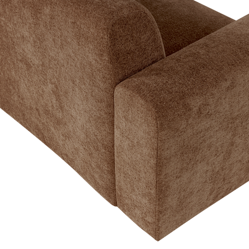 WOOOD 3-zits bank slub Umina - Chenille - Lichtbruin