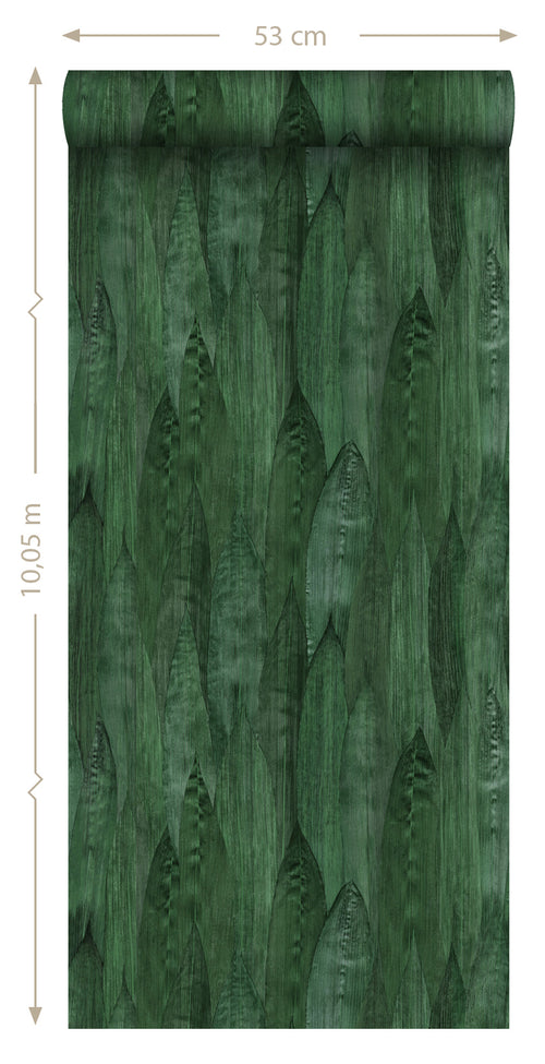 ESTAhome behang bladeren emerald groen - 0,53 x 10,05 m - 138988 - vtwonen shop