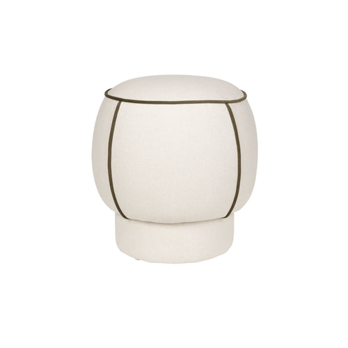 Housecraft Living Marina Poef Rond 45 cm Wit