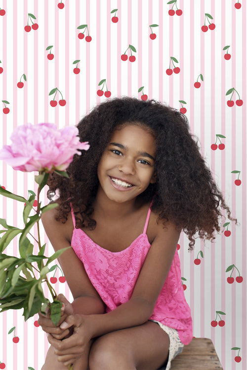 ESTAhome behang kersen licht roze - 50 x 900 cm - 131654 - vtwonen shop