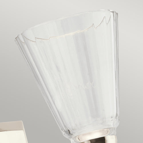 Elstead Kichler Kayva Geïntegreerde LED Wandlamp Gepolijst Nikkel, 3000K, IP44