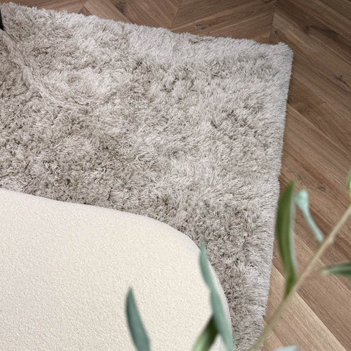Hoogpolig vloerkleed Nika ivoor/taupe polyester - Interieur05 - 290 x 200 cm - vtwonen shop