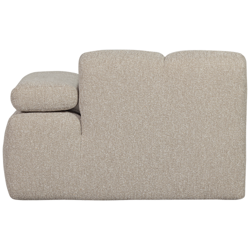 WOOOD 1-zits bank met arm rechts Mojo - Bouclé - Beige - 74x120x97 - vtwonen shop