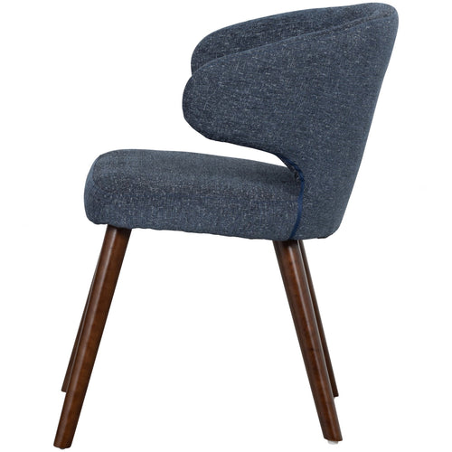 vtwonen eetkamerstoelen Cape - Stof - Blauw - Set van 6 - vtwonen shop