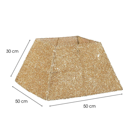 Mica Decorations Kerstboomrok Opvouwbaar - L50 x B50 x H30 cm - Kerstboommand - Goud