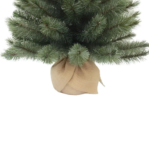 Triumph Tree Forest Frosted Kunstkerstboom H45 x D36 cm - Kunstboom in Jute Zak - Kunst Kerstboom voor Binnen - 61 Tips - Groen