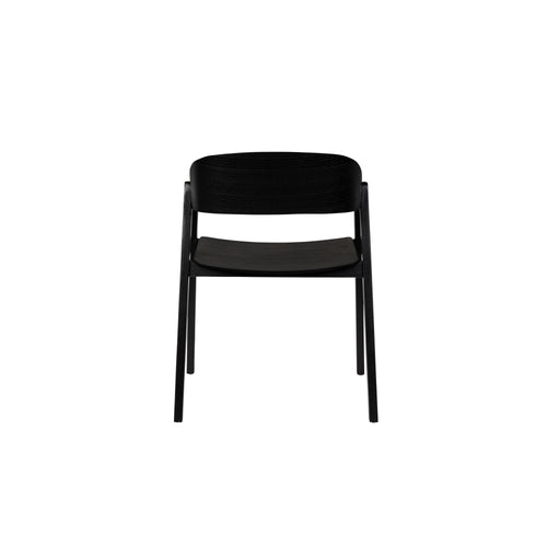 Dutchbone Westlake Eetkamerstoelen armleuning Zwart - Set van 2 - vtwonen shop