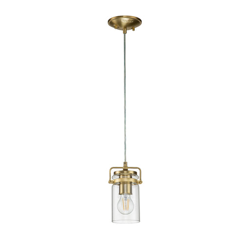 Elstead Kichler Brinley Koepel Hangende Plafondlamp Geborsteld Messing