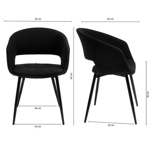 Kick stoel Dean - Zwart - vtwonen shop