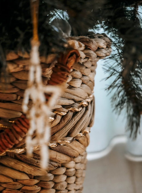 Return to Sender Gevlochten mand H33 cm bruin - waterhyacint - vtwonen shop