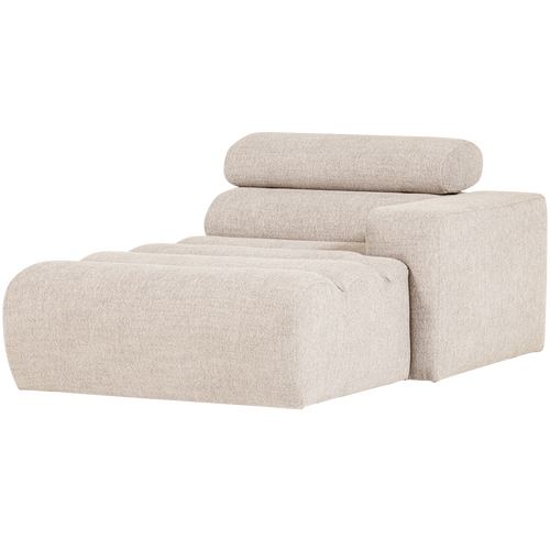 WOOOD chaise longue element arm rechts Novi - Polyester- Naturel - 86x109x173 - vtwonen shop
