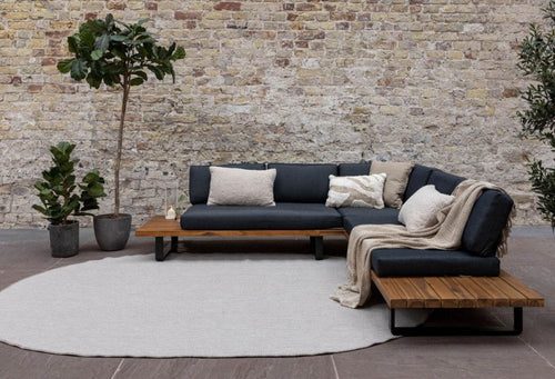 Buitenkleed Ovaal Mono - Grijs/Wit - Dubbelzijdig - EVA Interior - 240 x 340 cm - vtwonen shop