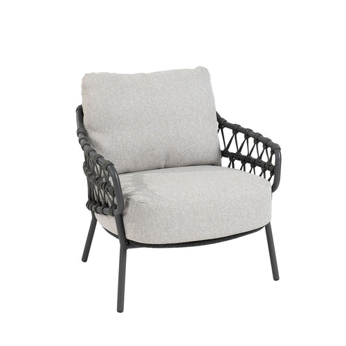 4 Seasons lounge dining stoel Calpi antraciet - laag model