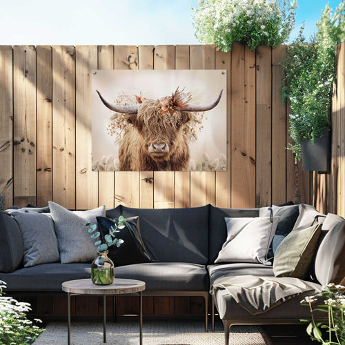Reinders tuinposter Highlander in bloemen - 60x80cm