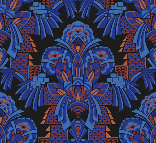 Masureel behang art deco motief blauw - 70 cm x 10.05 m - 630544 - vtwonen shop