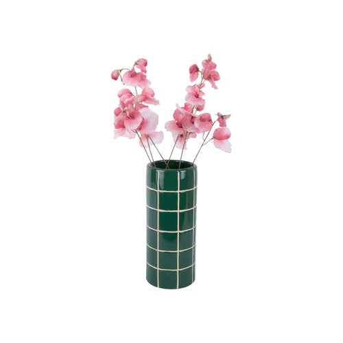 Present Time vaas Retro Tiles - groen - Ø13cm