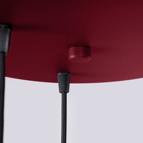 Sollux Lighting Hanglamp HALO 3P bordeauxrood - 25x25x125cm