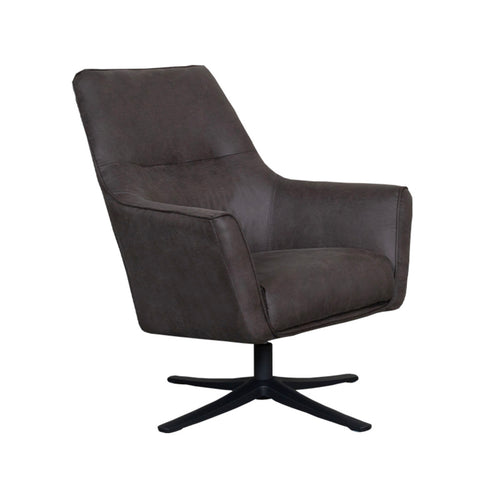 LABEL51 Fauteuil Tod - Antraciet Stof - Draaibaar - vtwonen shop