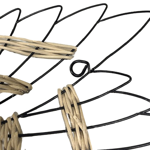 Art for the Home Metal Art - Kolibrie met Rotan - Zwart - 36x26cm - vtwonen shop