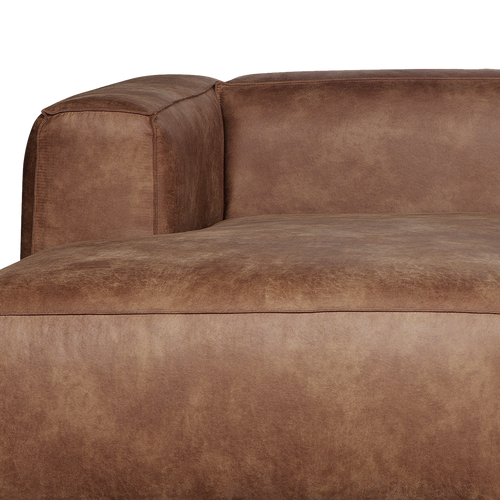 WOOOD hoekbank links Bean - Ecoleer - Cognac - 73x305x96