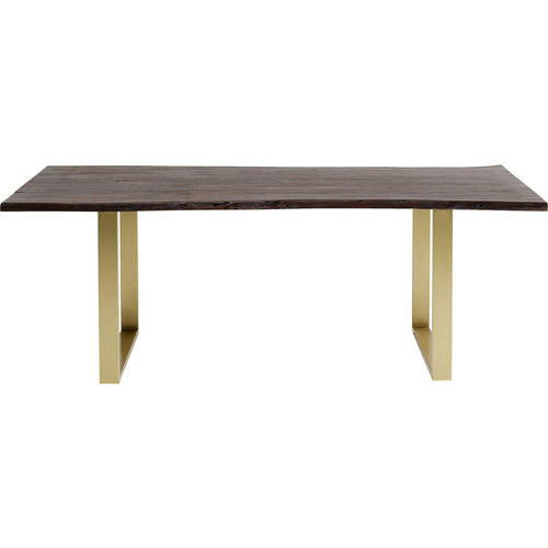 Kare Design Eettafel Harmony 180x90cm walnoot goud - vtwonen shop