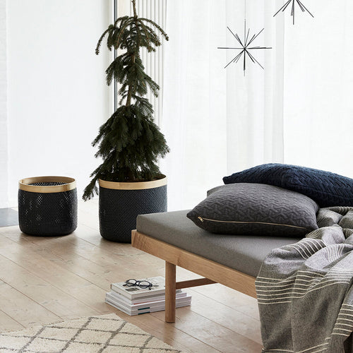 Hübsch mand Stribe - bamboe - ø34xh30, ø40xh35cm - vtwonen shop