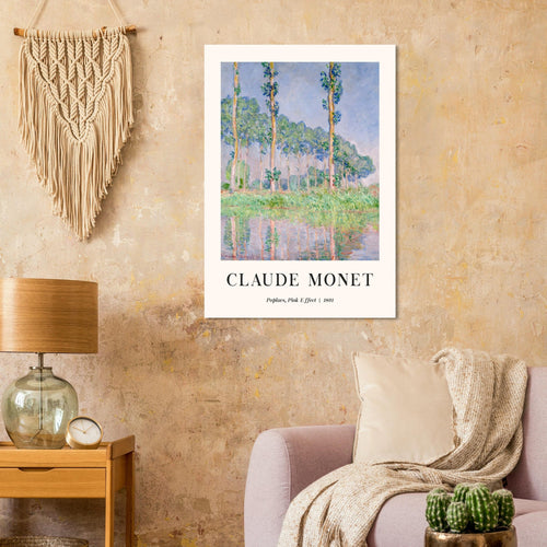 Artfulprints  Claude Monet - Poplars, pink effect   poster 70x100 cm - vtwonen shop