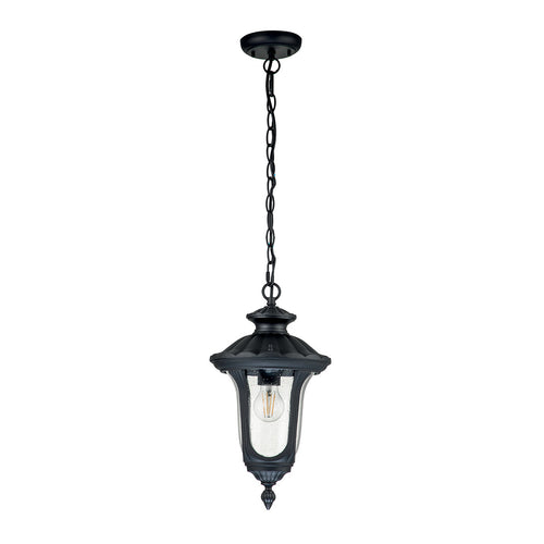 Elstead Chicago Hanglamp voor buiten, getextureerd zwart, IP44