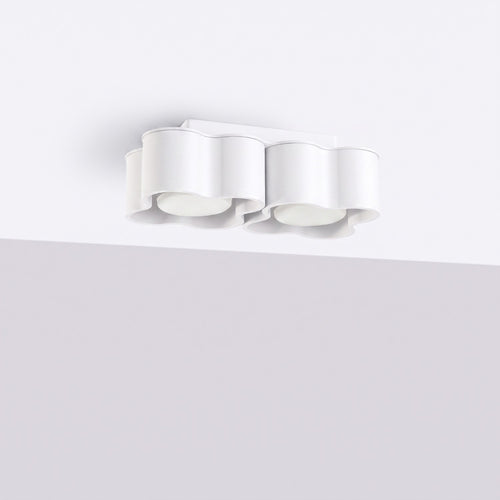 Sollux Lighting Plafondlamp OVIO 2 wit Gx53 - 24,5x12x8cm