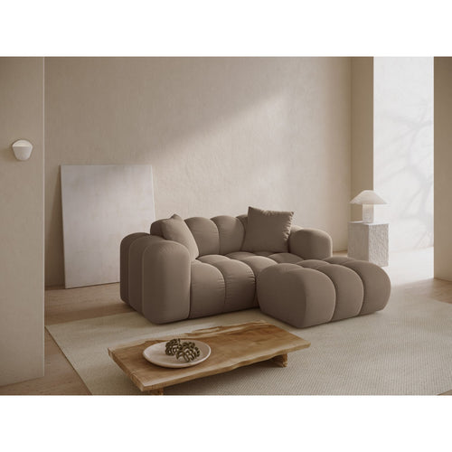 Cosmopolitan Design - Poef Treno flueel cappuccino - 70x90x42cm