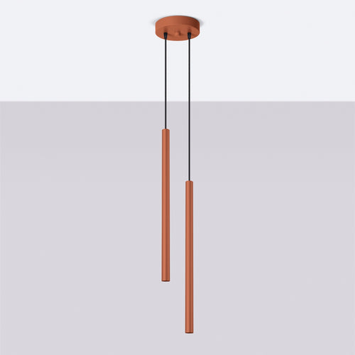 Sollux Lighting Hanglamp PASTELO 2 rood oker - 15x15x104cm