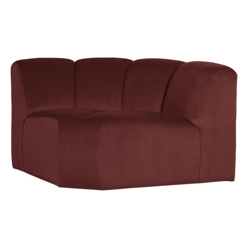 WOOOD hoekelement Mojo - Velvet - Kastanjebruin - 74x110x110
