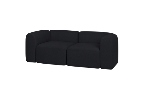 noo.ma Flom 2-zits bank - zachte polyester bekleding, modern design, 193x96,5x68 cm