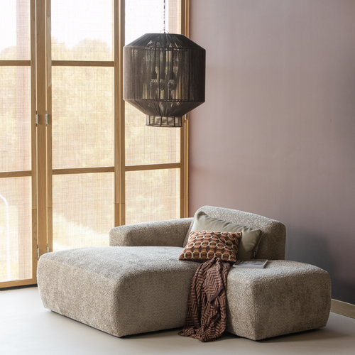 WOOOD plaid 130x170 cm Suna - Katoen - Bruin/Roze