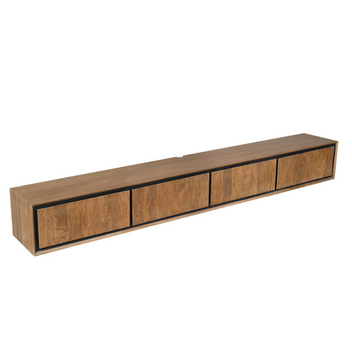 StarFurn Tv-meubel RichWood - Naturel Hout - 240x35x30cm - vtwonen shop
