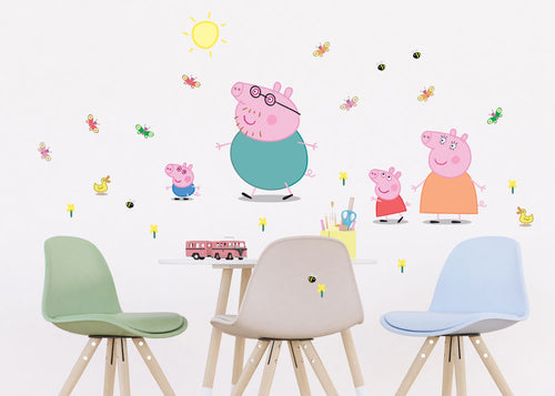 Sanders & Sanders muursticker Peppa Pig multicolor - 65 x 42.5 cm - 601348