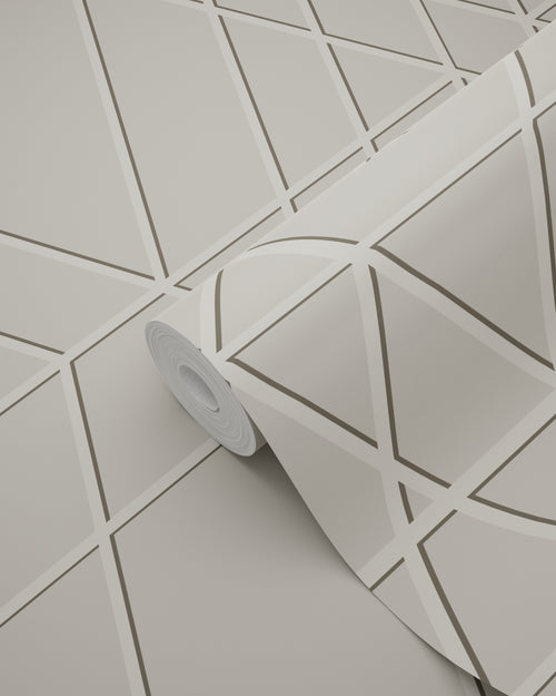 ESTAhome behang grafisch 3D motief taupe - 50 x 900 cm - 139600 - vtwonen shop