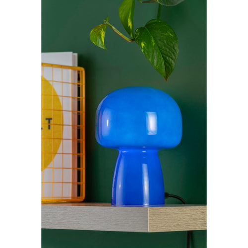 Leitmotiv tafellamp Fervor - blauw - 15x15x20cm - Paddenstoellamp