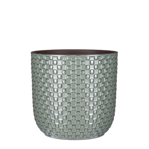Mica Decorations Daan Bloempot - H21 x Ø22 cm - Groen