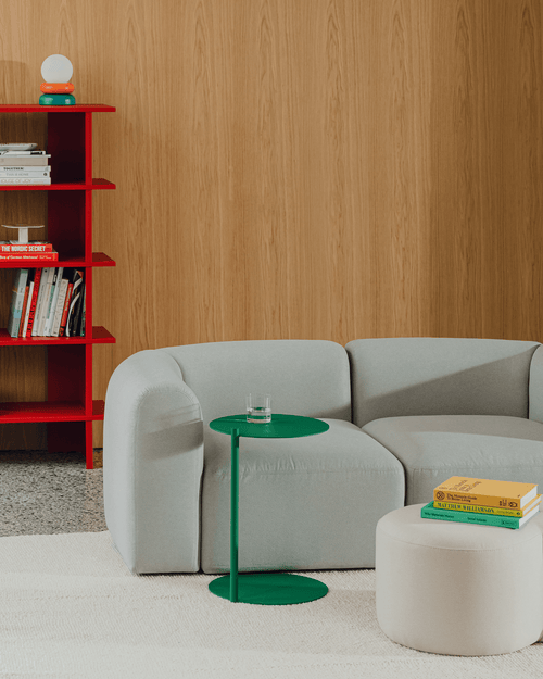 noo.ma Ande Side Table - vierkante stalen bijzettafel 42x42x59 cm, Cocoa Brown
