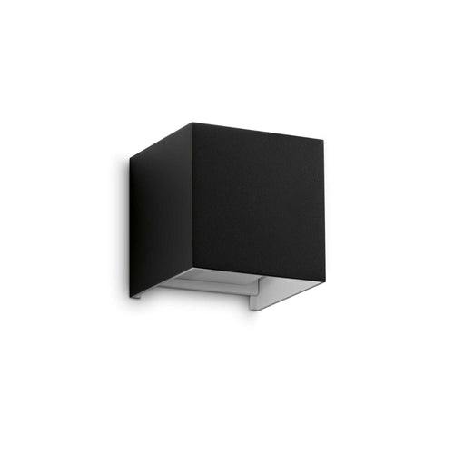 Ideal Lux ATOM 2-lichts geïntegreerde LED buiten Up Down wandlamp zwart 1050Lm 3000K IP54